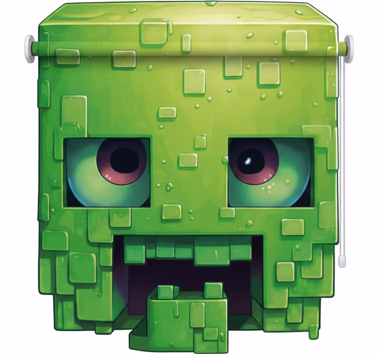 Kids roller blind spooky pixel art character - TenStickers