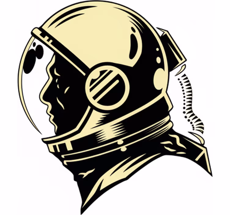 Kids roller blind vintage monochrome cosmonaut - TenStickers