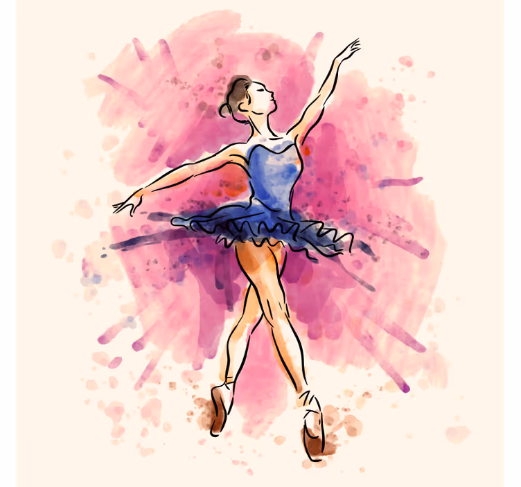 Kids roller blind lilac ballerina dress - TenStickers