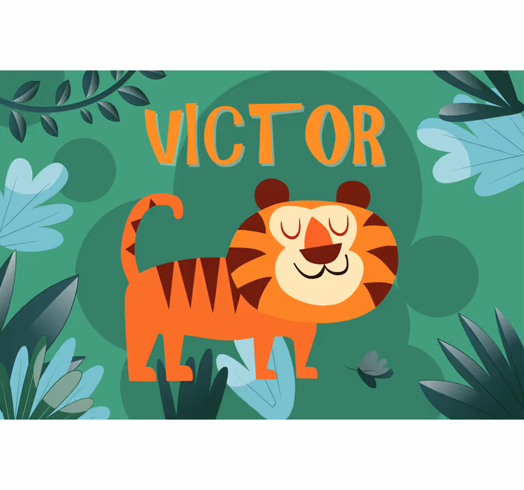 Kids roller blind cute tiger design for boys - TenStickers