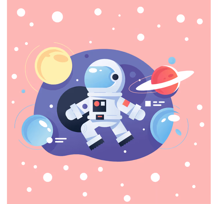 Kids roller blind with various spaceman designs - TenStickers