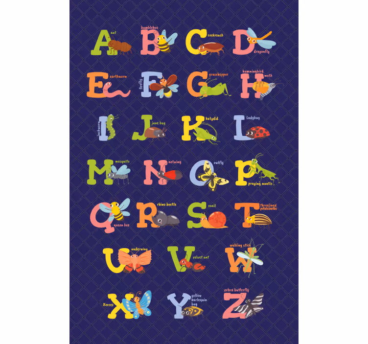 Kids roller blind english alphabet design - TenStickers