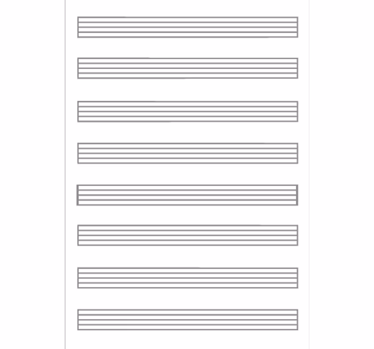 Teenage roller blind vertical music staff design - TenStickers