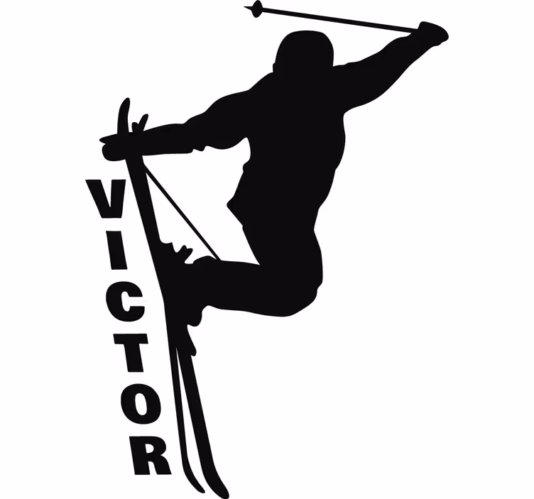Teenage roller blind customizable skier - TenStickers