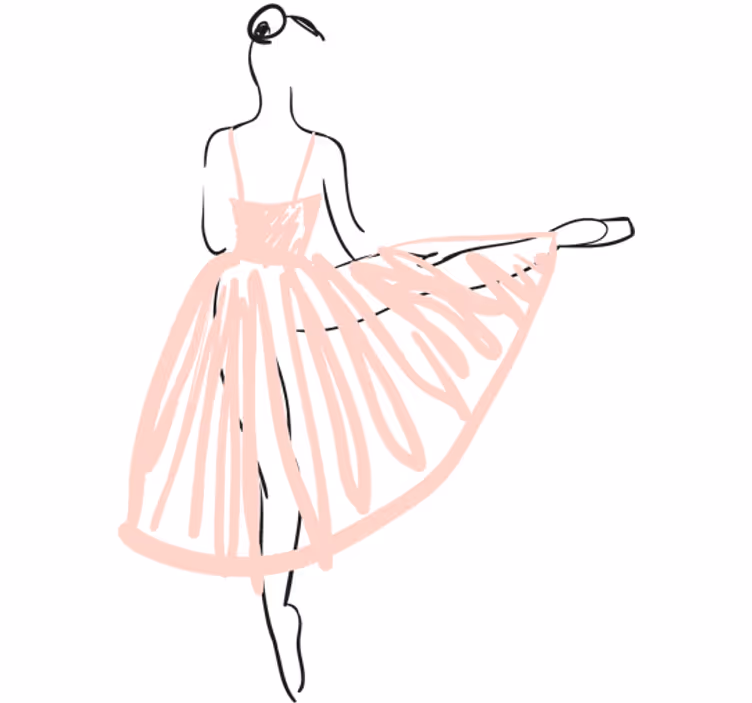 Teenage roller blind decorative vinyl dance illustration - TenStickers
