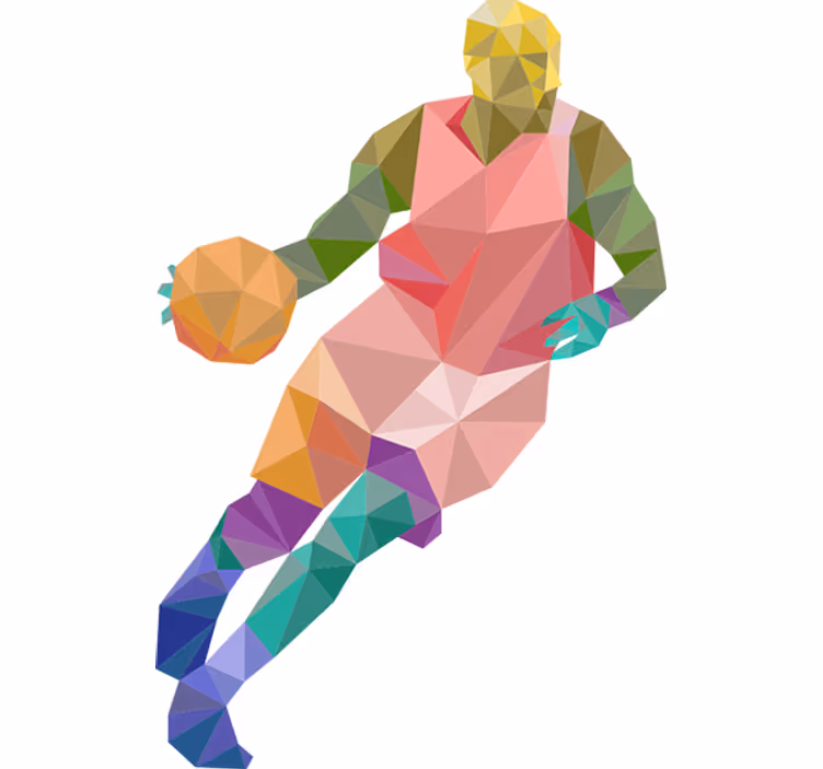 Teenage roller blind origami basketball decal - TenStickers