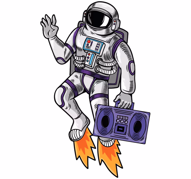 Teenage roller blind cosmic sound - TenStickers