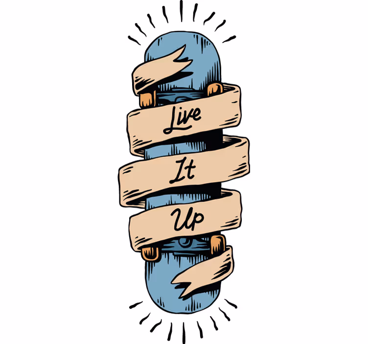 Skateboard teenage roller blind - TenStickers