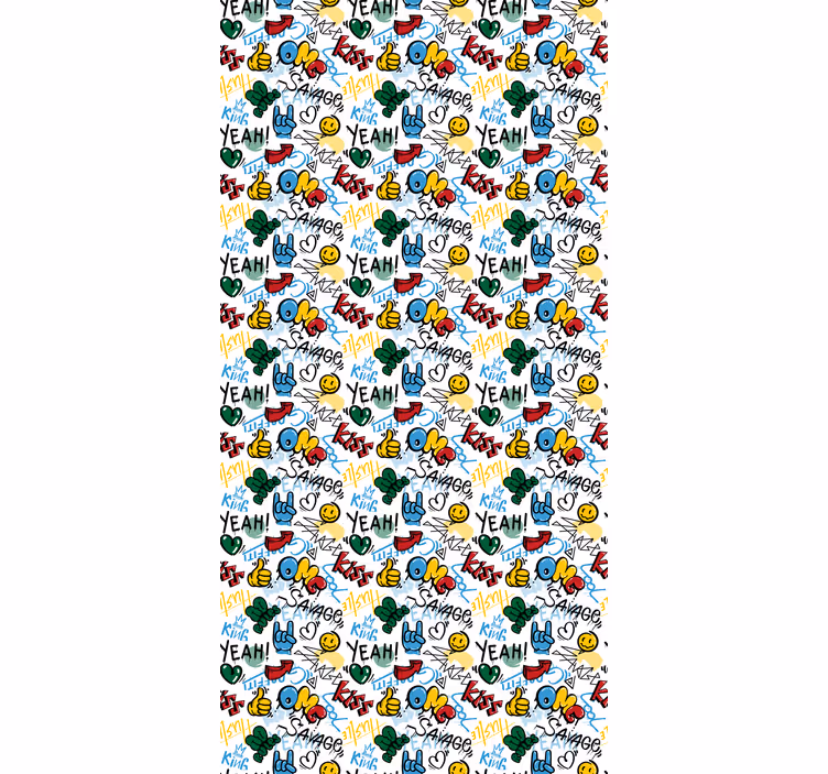 Teenage roller blind urban graffiti doodle - TenStickers