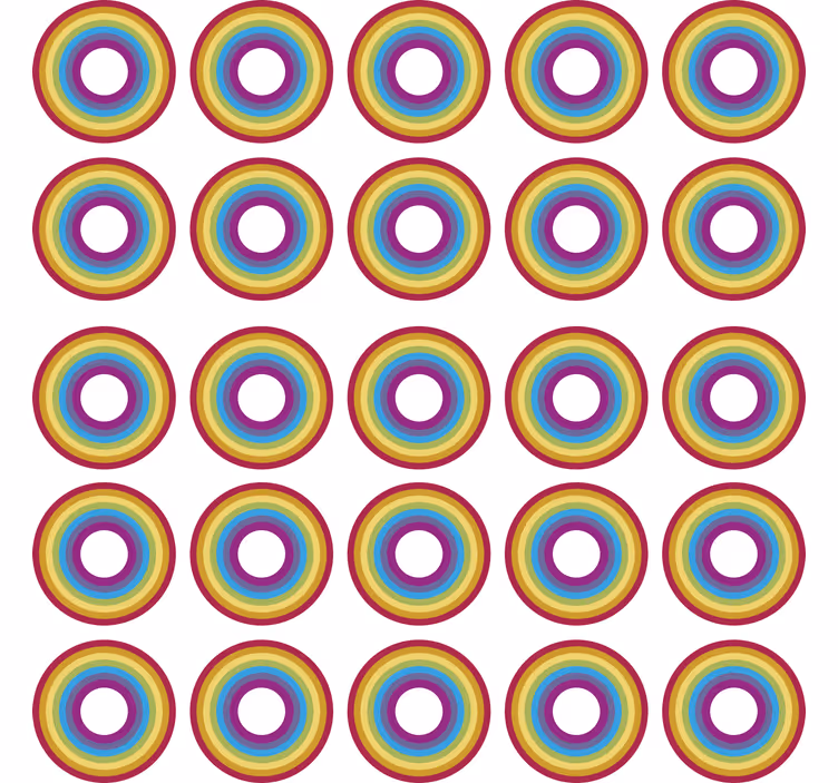 Teenage roller blind rainbow geometric patterns - TenStickers
