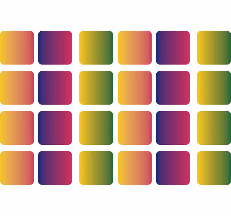 Teenage roller blind rainbow square geometric design - TenStickers