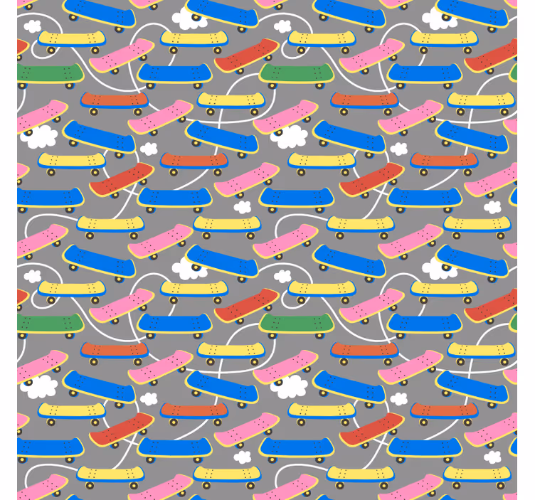 Teenage roller blind with colorful skateboards - TenStickers