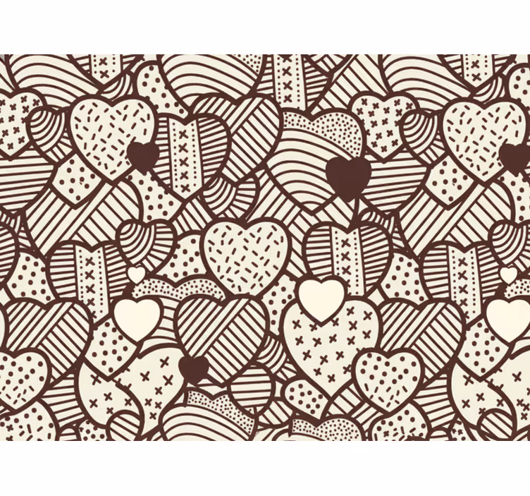Teenage roller blind with textured hearts - TenStickers