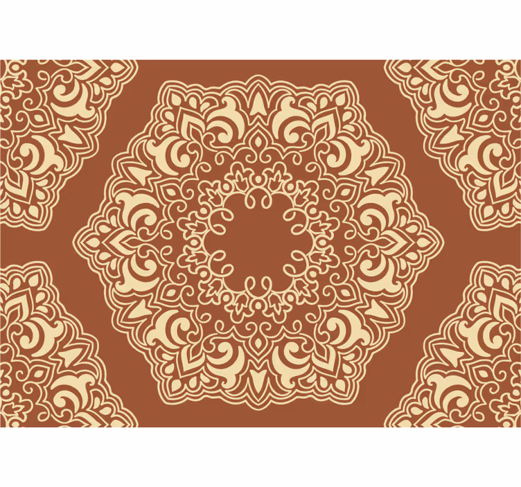 Beige roller blind in vintage russian design - TenStickers