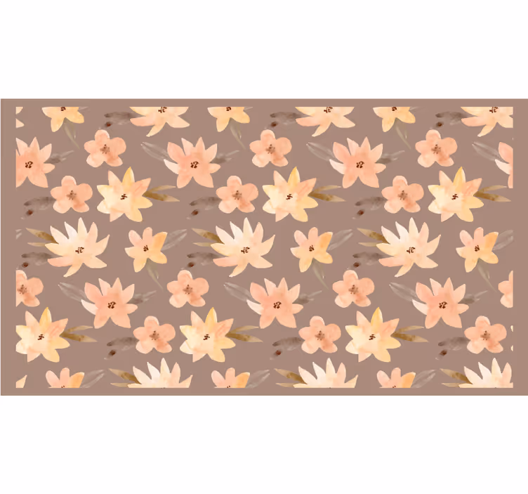 Beige roller blind aquarella flowers in pastel hues - TenStickers