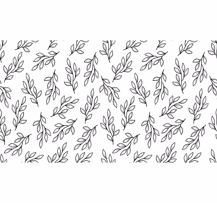 White roller blind with black and white branches - TenStickers