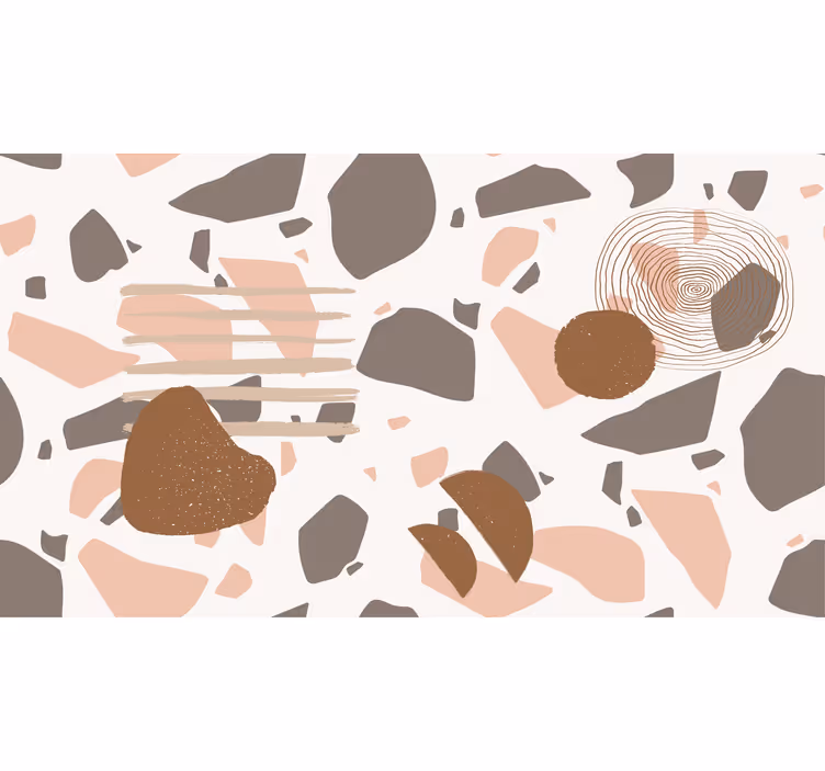 White roller blind in pastel terrazzo design - TenStickers