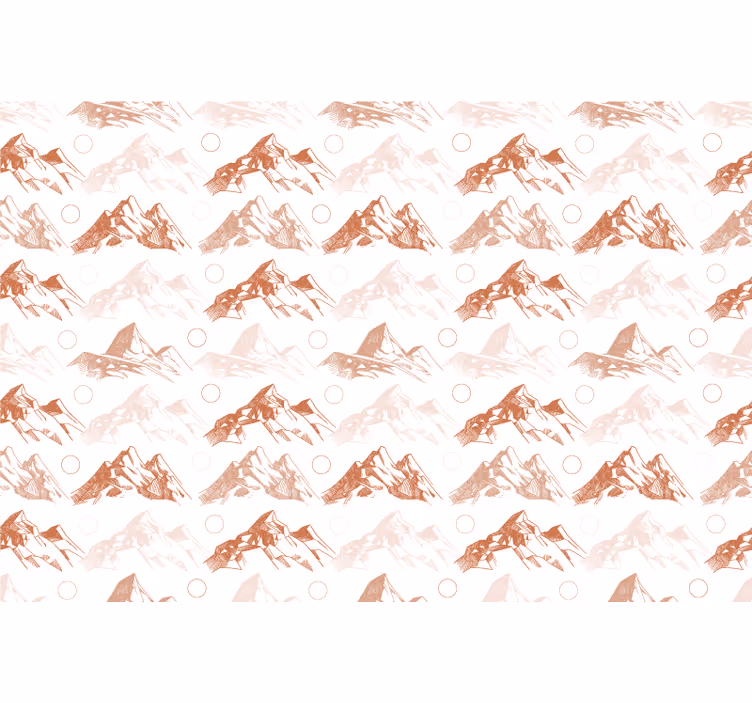 White roller blind with terracotta mountain design - TenStickers