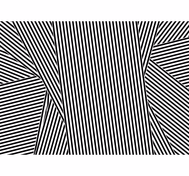 Bathroom roller blind layered striped white and black - TenStickers