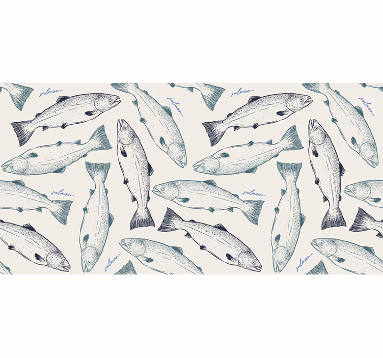 Salmon fish bathroom roller blind - TenStickers