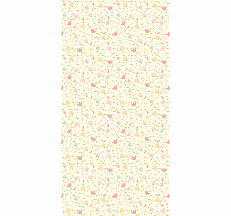 Floral roller blind flowers and butterflies - TenStickers
