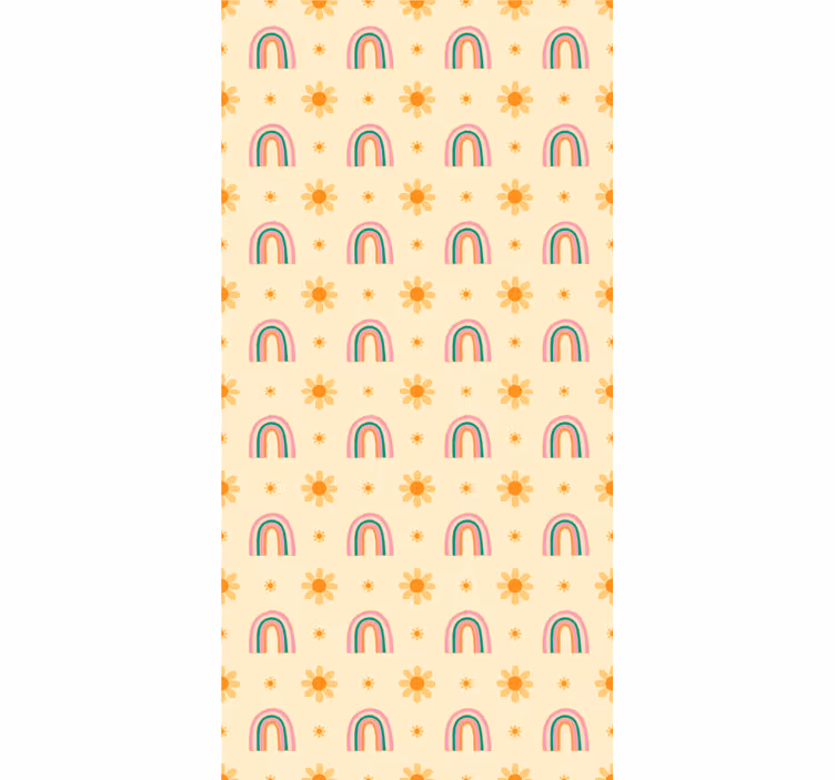 Floral roller blind flowers and rainbows - TenStickers