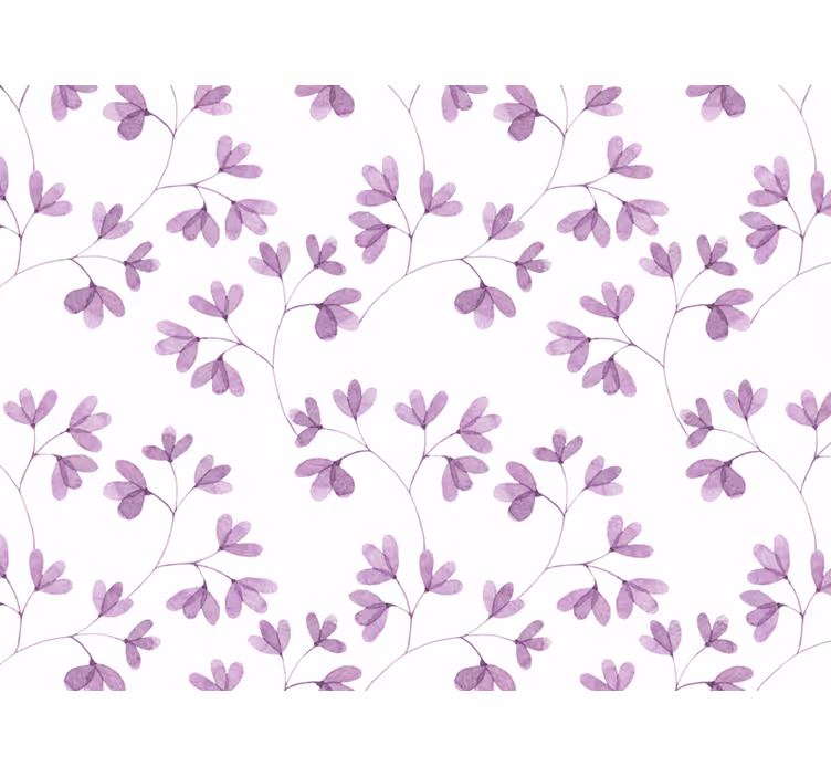 Floral roller blind in purple floral pattern - TenStickers
