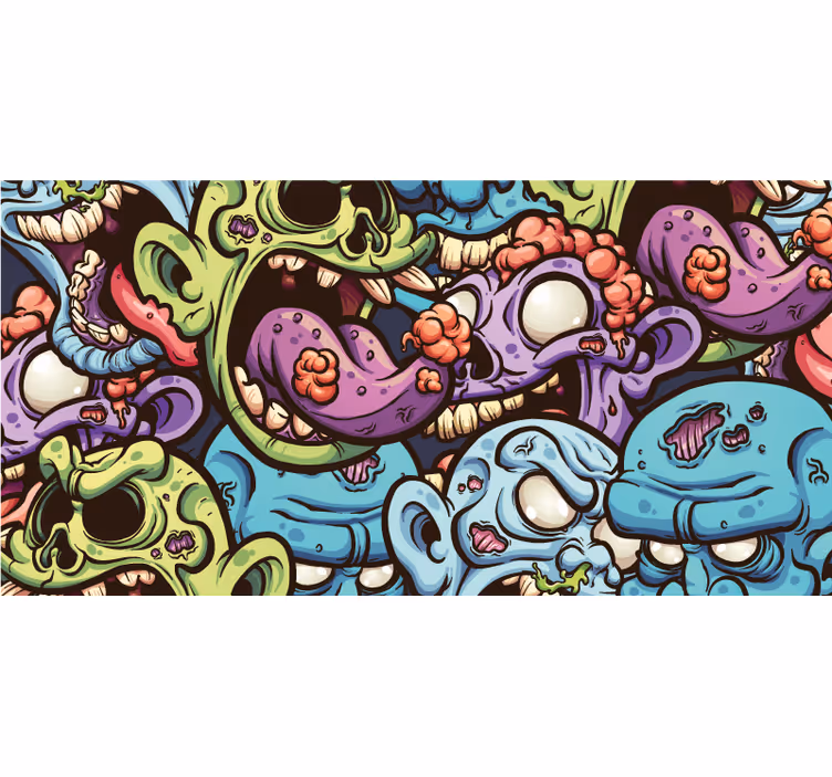 Geek roller blind zombies - TenStickers
