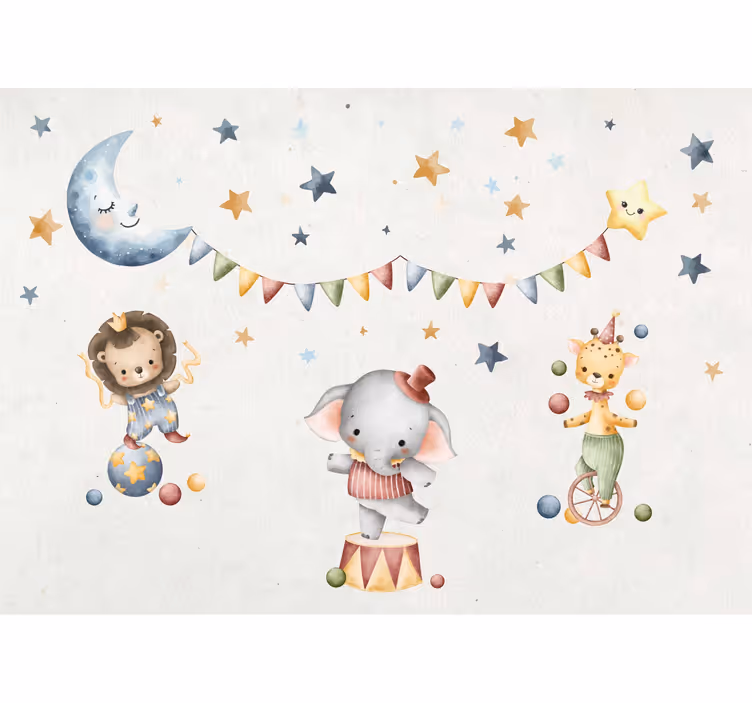 Nursery roller blind dreamy circus - TenStickers