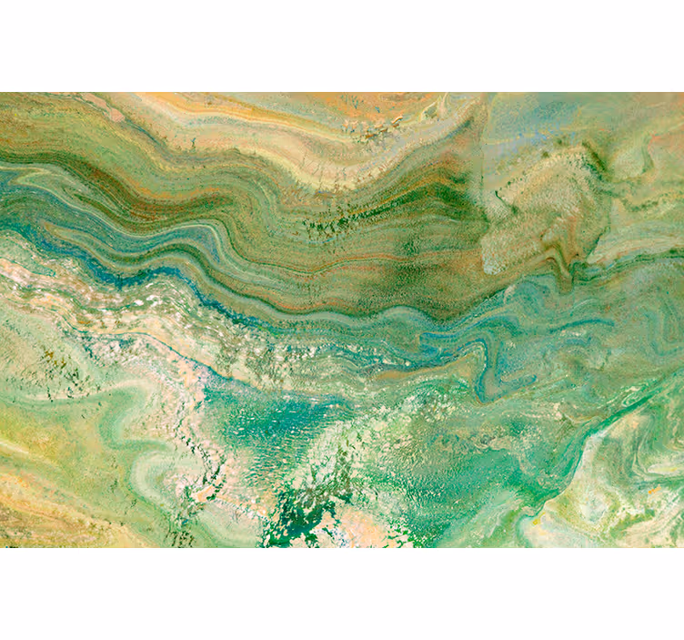 Textured roller blind in green and beige colors - TenStickers