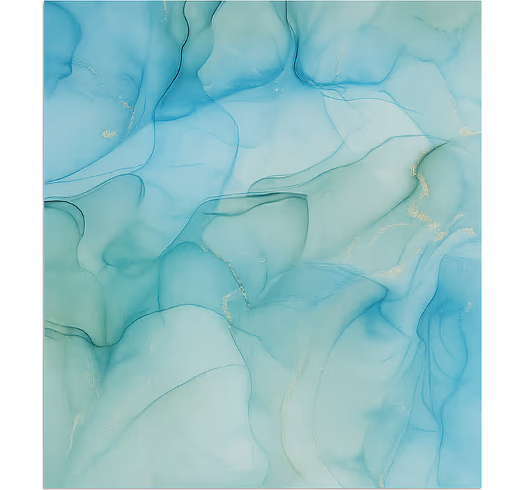 Textured roller blind in turquoise wave effect - TenStickers