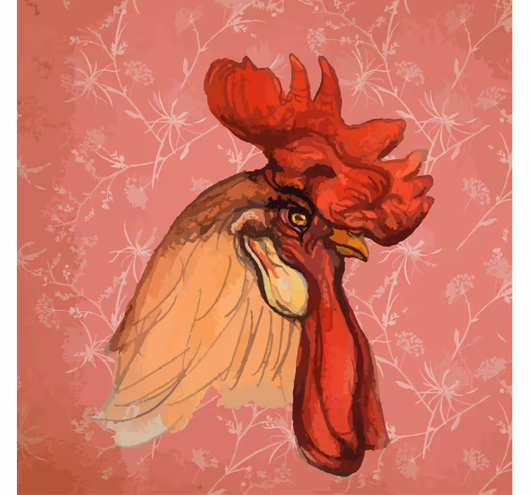 Animal roller blind rooster illustration - TenStickers