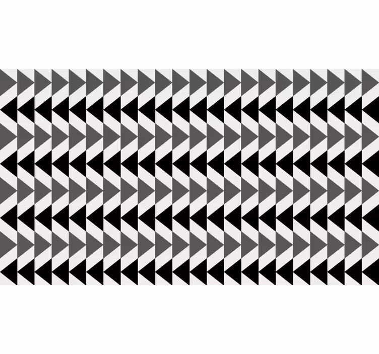 Black roller blind with nordic gray triangles reversed - TenStickers