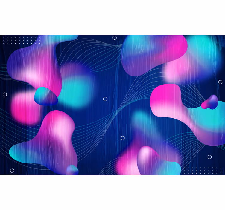 Bathroom roller blind with modern fluid art gradients - TenStickers