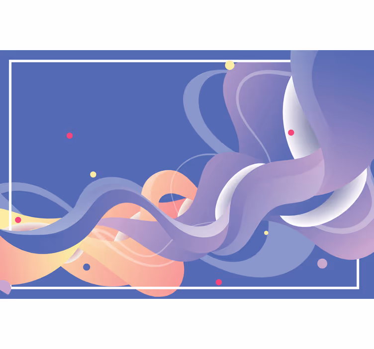 Bathroom roller blind with modern wave gradient design - TenStickers