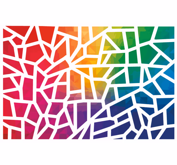 Office roller blind color mosaic - TenStickers