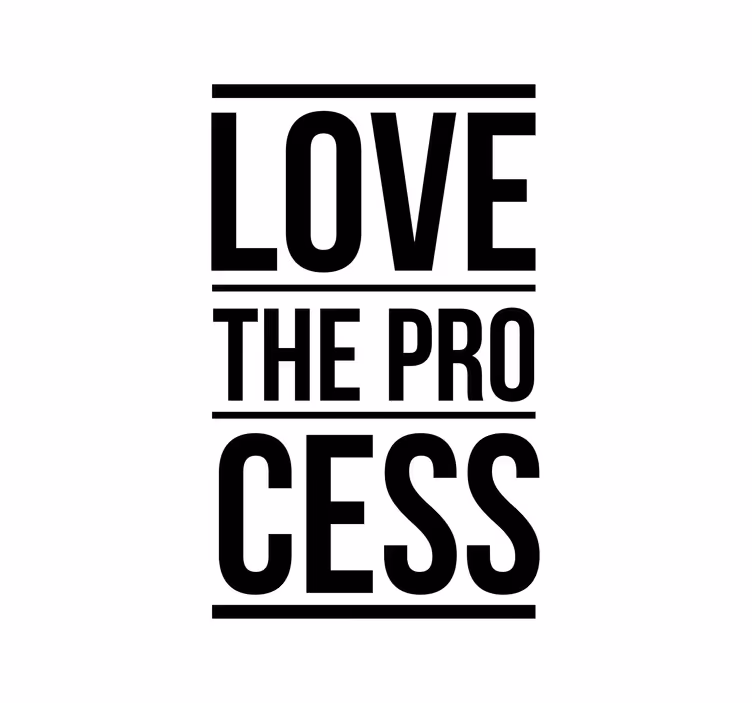 Love the process office roller blind - TenStickers