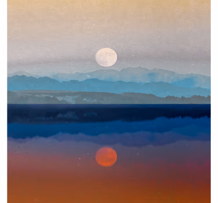 Office roller blind with beautiful moon design - TenStickers
