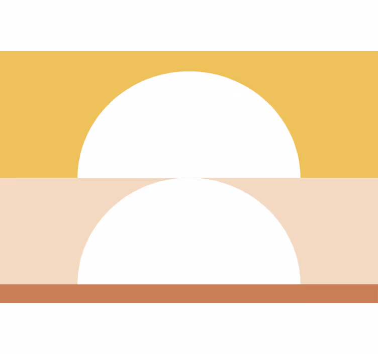 Office roller blind with two semicircles design - TenStickers