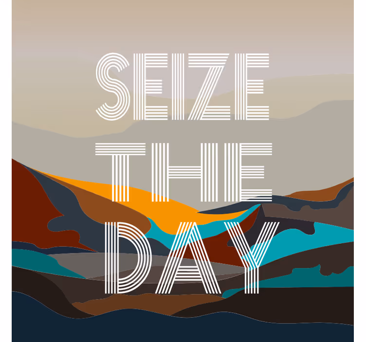 Seize the day office roller blind - TenStickers