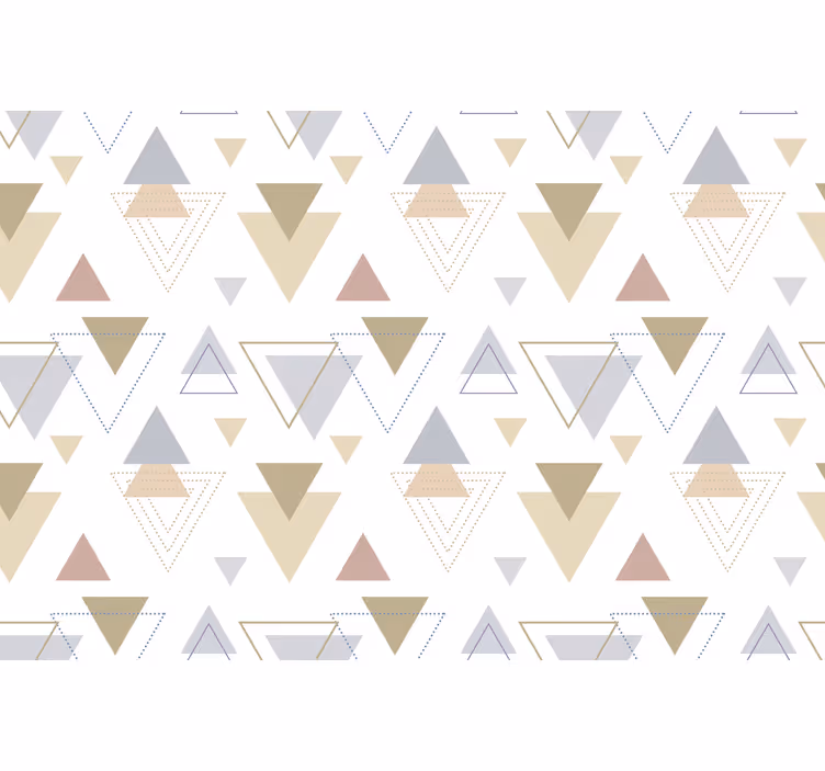 Geometric blue and yellow nordic style office roller blind - TenStickers