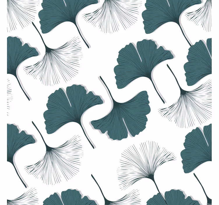 Office roller blind ginkgo leaves seamless pattern - TenStickers