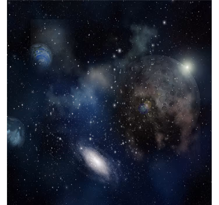Office roller blind with a beautiful view of space - TenStickers