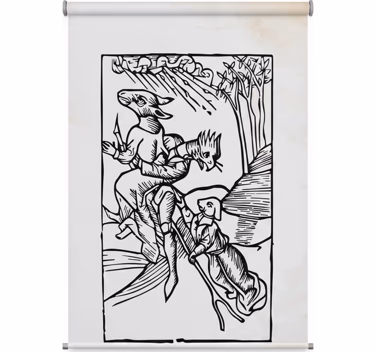 Teenage roller blind witchcraft design - TenStickers