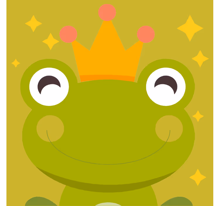 Fun roller blind frog king fairy tale - TenStickers
