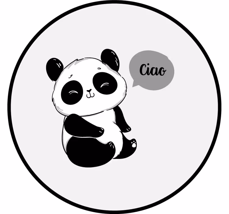 Fun roller blind with cheerful panda design - TenStickers