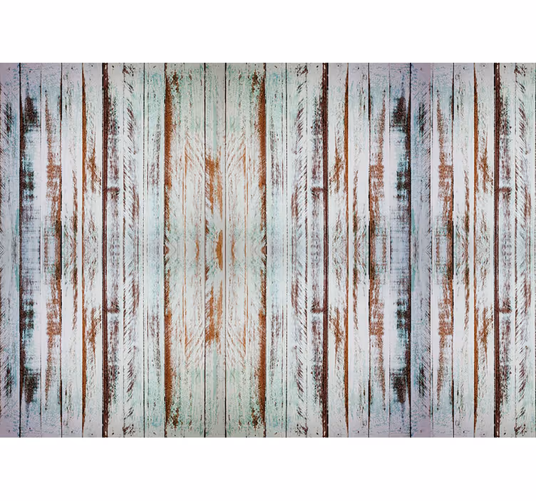 Rustic roller blind with stripped wood design - TenStickers