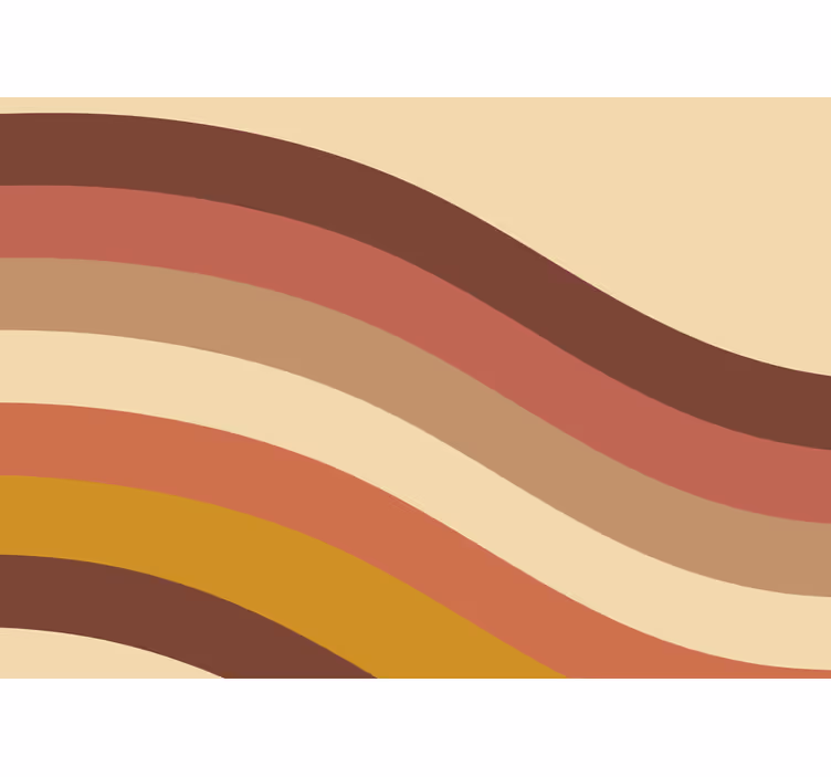 Rustic roller blind in retro stripes - TenStickers