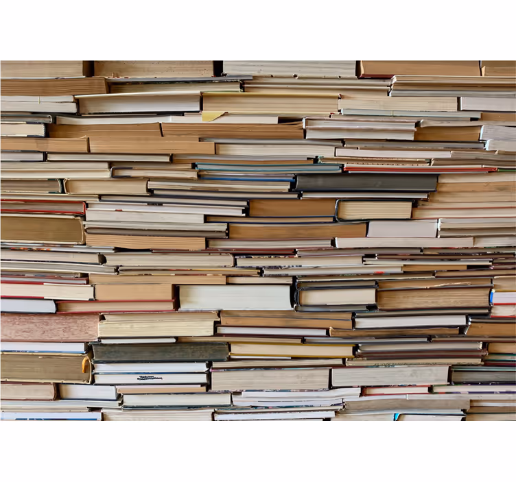 Rustic roller blind stacked books design - TenStickers