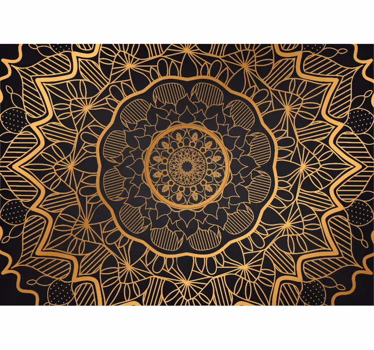 Zen roller blind golden glare wallpaper - TenStickers